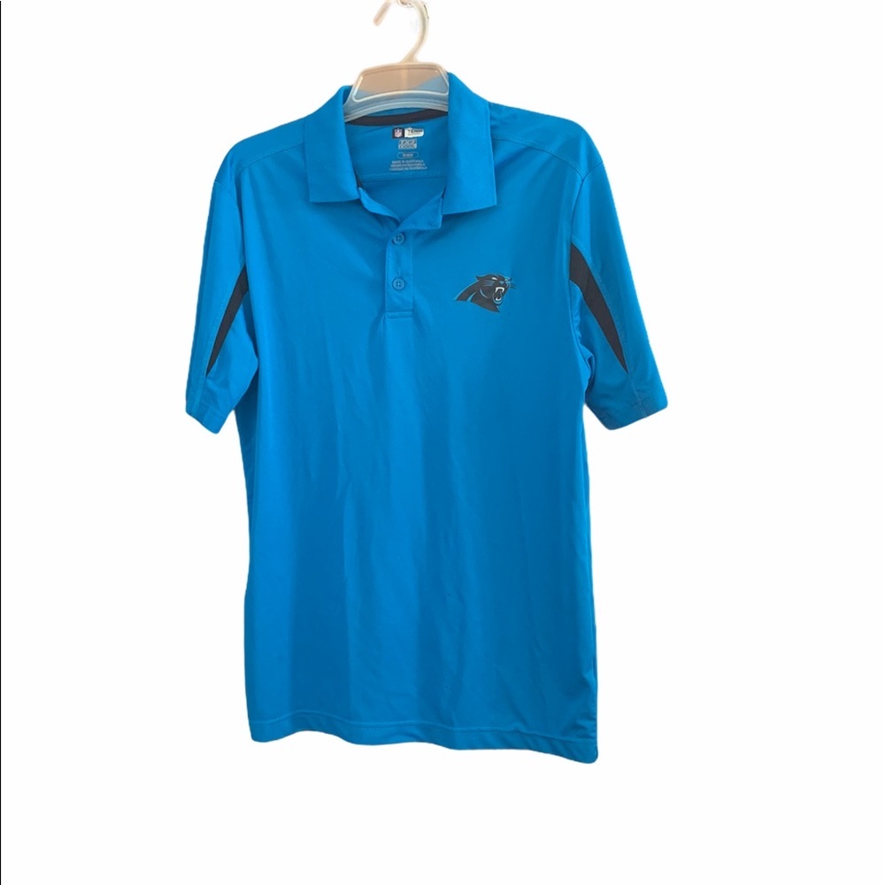 Carolina Panthers NFL Referee Style Tee Shirt Blue Men’s Size M Graphic Football